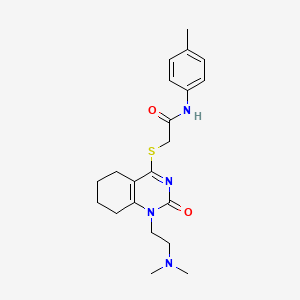 molecular formula C21H28N4O2S B2822939 2-((1-(2-(dimethylamino)ethyl)-2-oxo-1,2,5,6,7,8-hexahydroquinazolin-4-yl)thio)-N-(p-tolyl)acetamide CAS No. 941999-18-4
