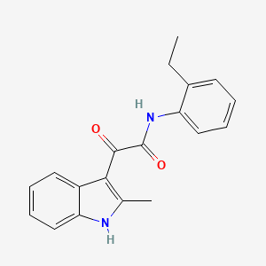 molecular formula C19H18N2O2 B2822944 N-(2-乙基苯基)-2-(2-甲基-1H-吲哚-3-基)-2-氧代乙酰胺 CAS No. 852369-13-2