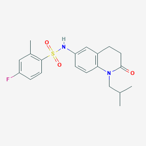 molecular formula C20H23FN2O3S B2822945 4-fluoro-N-(1-isobutyl-2-oxo-1,2,3,4-tetrahydroquinolin-6-yl)-2-methylbenzenesulfonamide CAS No. 941912-43-2