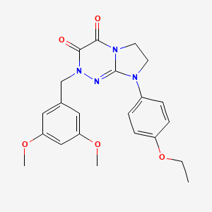 molecular formula C22H24N4O5 B2822950 2-(3,5-二甲氧基苄基)-8-(4-乙氧基苯基)-7,8-二氢喹唑并[2,1-c][1,2,4]三嗪-3,4(2H,6H)-二酮 CAS No. 941891-10-7