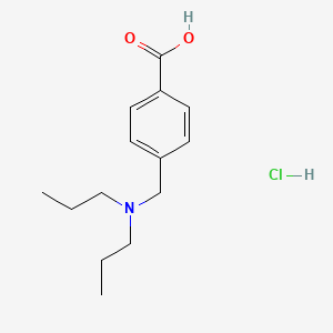 molecular formula C14H22ClNO2 B2822951 4-[(Dipropylamino)methyl]benzoic acid hydrochloride CAS No. 220122-27-0; 675137-59-4