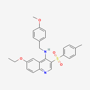 molecular formula C26H26N2O4S B2822961 6-ethoxy-N-(4-methoxybenzyl)-3-tosylquinolin-4-amine CAS No. 899356-21-9