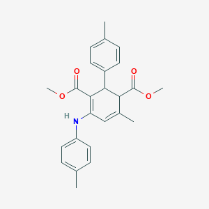 molecular formula C25H27NO4 B282297 Dimethyl 6-methyl-2-(4-methylphenyl)-4-(4-toluidino)-3,5-cyclohexadiene-1,3-dicarboxylate 