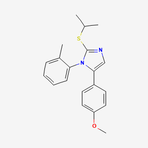 molecular formula C20H22N2OS B2822975 2-(isopropylthio)-5-(4-methoxyphenyl)-1-(o-tolyl)-1H-imidazole CAS No. 1207010-20-5