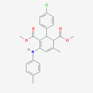 molecular formula C24H24ClNO4 B282300 Dimethyl 2-(4-chlorophenyl)-6-methyl-4-(4-toluidino)-3,5-cyclohexadiene-1,3-dicarboxylate 