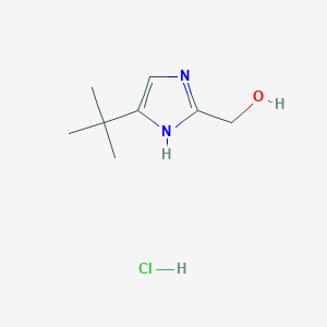 molecular formula C8H15ClN2O B2823000 (4-叔丁基-1H-咪唑-2-基)甲醇；盐酸盐 CAS No. 863399-51-3