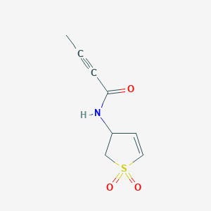 B2823008 N-(1,1-Dioxo-2,3-dihydrothiophen-3-yl)but-2-ynamide CAS No. 2249319-11-5