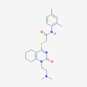 molecular formula C22H30N4O2S B2823010 2-((1-(2-(dimethylamino)ethyl)-2-oxo-1,2,5,6,7,8-hexahydroquinazolin-4-yl)thio)-N-(2,4-dimethylphenyl)acetamide CAS No. 899950-01-7