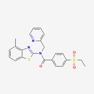 4-(ethylsulfonyl)-N-(4-methylbenzo[d]thiazol-2-yl)-N-(pyridin-2-ylmethyl)benzamide