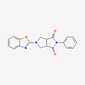 2-(1,3-Benzoxazol-2-yl)-5-phenyl-1,3,3a,6a-tetrahydropyrrolo[3,4-c]pyrrole-4,6-dione