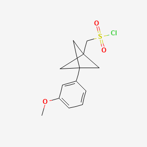 [3-(3-Methoxyphenyl)-1-bicyclo[1.1.1]pentanyl]methanesulfonyl chloride