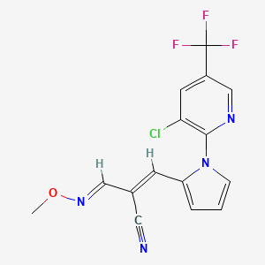 3-{1-[3-chloro-5-(trifluoromethyl)-2-pyridinyl]-1H-pyrrol-2-yl}-2-[(methoxyimino)methyl]acrylonitrile