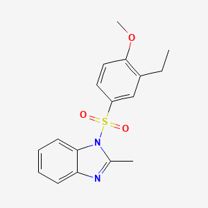 molecular formula C17H18N2O3S B2823105 1-(3-ethyl-4-methoxybenzenesulfonyl)-2-methyl-1H-1,3-benzodiazole CAS No. 873672-24-3