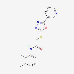 molecular formula C17H16N4O2S B2823107 N-(2,3-dimethylphenyl)-2-((5-(pyridin-3-yl)-1,3,4-oxadiazol-2-yl)thio)acetamide CAS No. 538337-03-0