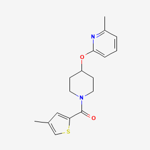 B2823198 (4-((6-Methylpyridin-2-yl)oxy)piperidin-1-yl)(4-methylthiophen-2-yl)methanone CAS No. 1797129-64-6