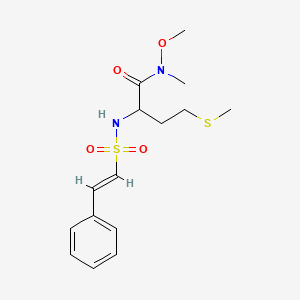 N-methoxy-N-methyl-4-methylsulfanyl-2-[[(E)-2-phenylethenyl]sulfonylamino]butanamide