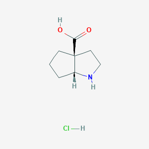 (3As,6aR)-2,3,4,5,6,6a-hexahydro-1H-cyclopenta[b]pyrrole-3a-carboxylic acid;hydrochloride