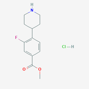 Methyl 3-fluoro-4-piperidin-4-ylbenzoate;hydrochloride