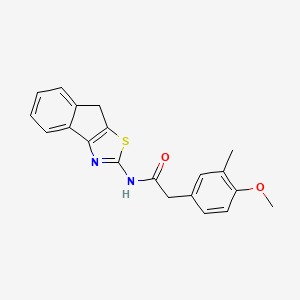 N-(8H-indeno[1,2-d]thiazol-2-yl)-2-(4-methoxy-3-methylphenyl)acetamide