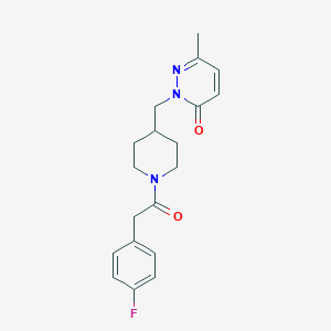 2-((1-(2-(4-fluorophenyl)acetyl)piperidin-4-yl)methyl)-6-methylpyridazin-3(2H)-one