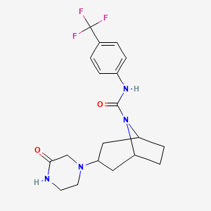 (1R,5S)-3-(3-oxopiperazin-1-yl)-N-(4-(trifluoromethyl)phenyl)-8-azabicyclo[3.2.1]octane-8-carboxamide