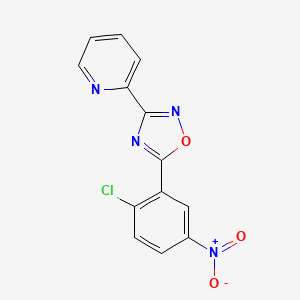 2-[5-(2-Chloro-5-nitrophenyl)-1,2,4-oxadiazol-3-yl]pyridine