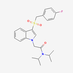 2-(3-((4-fluorobenzyl)sulfonyl)-1H-indol-1-yl)-N,N-diisopropylacetamide