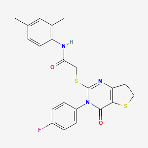 N-(2,4-dimethylphenyl)-2-[[3-(4-fluorophenyl)-4-oxo-6,7-dihydrothieno[3,2-d]pyrimidin-2-yl]sulfanyl]acetamide