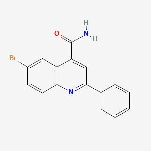 6-Bromo-2-phenylquinoline-4-carboxamide