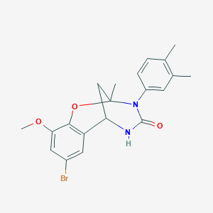 8-bromo-3-(3,4-dimethylphenyl)-10-methoxy-2-methyl-5,6-dihydro-2H-2,6-methanobenzo[g][1,3,5]oxadiazocin-4(3H)-one