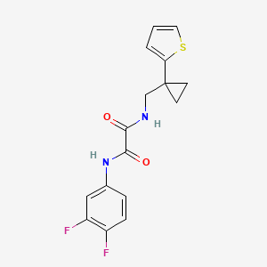 N1-(3,4-difluorophenyl)-N2-((1-(thiophen-2-yl)cyclopropyl)methyl)oxalamide