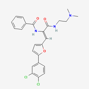 (Z)-N-(1-(5-(3,4-dichlorophenyl)furan-2-yl)-3-((2-(dimethylamino)ethyl)amino)-3-oxoprop-1-en-2-yl)benzamide