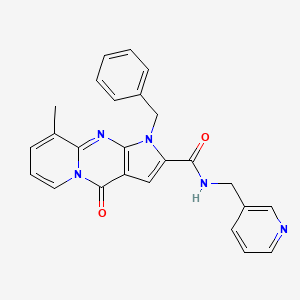 1-benzyl-9-methyl-4-oxo-N-(pyridin-3-ylmethyl)-1,4-dihydropyrido[1,2-a]pyrrolo[2,3-d]pyrimidine-2-carboxamide
