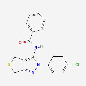 N-[2-(4-chlorophenyl)-4,6-dihydrothieno[3,4-c]pyrazol-3-yl]benzamide