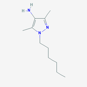 molecular formula C11H21N3 B2823275 1-hexyl-3,5-dimethyl-1H-pyrazol-4-amine CAS No. 1152512-43-0