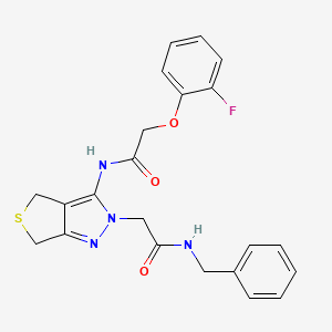 N-benzyl-2-(3-(2-(2-fluorophenoxy)acetamido)-4,6-dihydro-2H-thieno[3,4-c]pyrazol-2-yl)acetamide