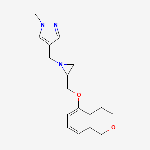 4-[[2-(3,4-Dihydro-1H-isochromen-5-yloxymethyl)aziridin-1-yl]methyl]-1-methylpyrazole