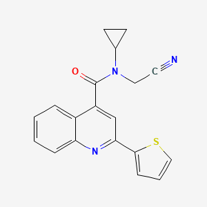 N-(cyanomethyl)-N-cyclopropyl-2-(thiophen-2-yl)quinoline-4-carboxamide