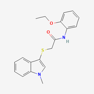 molecular formula C19H20N2O2S B2823309 N-(2-ethoxyphenyl)-2-((1-methyl-1H-indol-3-yl)thio)acetamide CAS No. 896676-51-0