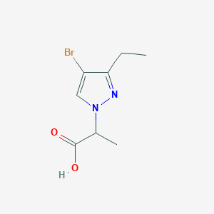 molecular formula C8H11BrN2O2 B2823315 2-(4-Bromo-3-ethylpyrazol-1-yl)propanoic acid CAS No. 1781754-24-2