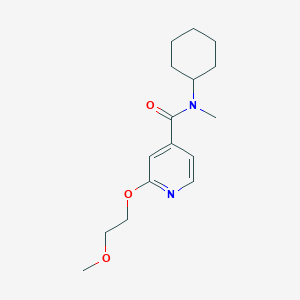 molecular formula C16H24N2O3 B2823316 N-cyclohexyl-2-(2-methoxyethoxy)-N-methylpyridine-4-carboxamide CAS No. 2034429-75-7