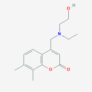 4-((ethyl(2-hydroxyethyl)amino)methyl)-7,8-dimethyl-2H-chromen-2-one