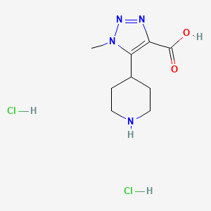1-methyl-5-(piperidin-4-yl)-1H-1,2,3-triazole-4-carboxylic acid dihydrochloride
