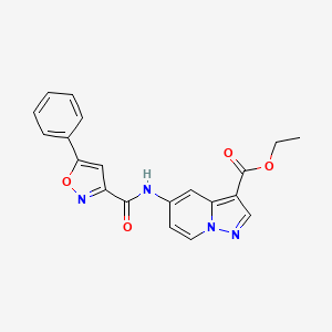 Ethyl 5-(5-phenylisoxazole-3-carboxamido)pyrazolo[1,5-a]pyridine-3-carboxylate