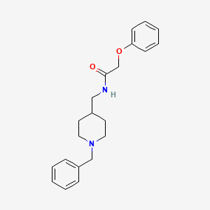 molecular formula C21H26N2O2 B2823343 N-[(1-benzylpiperidin-4-yl)methyl]-2-phenoxyacetamide CAS No. 953933-10-3