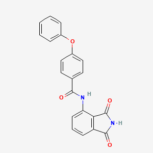 molecular formula C21H14N2O4 B2823345 N-(1,3-dioxo-2,3-dihydro-1H-isoindol-4-yl)-4-phenoxybenzamide CAS No. 324758-89-6