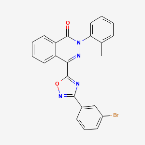 molecular formula C23H15BrN4O2 B2823365 4-[3-(3-bromophenyl)-1,2,4-oxadiazol-5-yl]-2-(2-methylphenyl)phthalazin-1(2H)-one CAS No. 1291862-13-9
