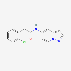 molecular formula C15H12ClN3O B2823376 2-(2-chlorophenyl)-N-(pyrazolo[1,5-a]pyridin-5-yl)acetamide CAS No. 2034402-89-4