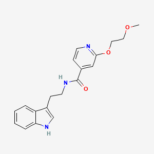 molecular formula C19H21N3O3 B2823380 N-(2-(1H-indol-3-yl)ethyl)-2-(2-methoxyethoxy)isonicotinamide CAS No. 2034238-52-1