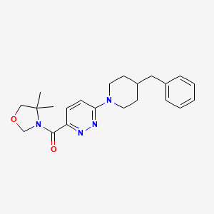 (6-(4-Benzylpiperidin-1-yl)pyridazin-3-yl)(4,4-dimethyloxazolidin-3-yl)methanone